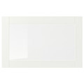 SINDVIK Glass door, white, clear glass, 60x38 cm
