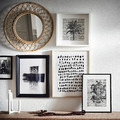 GRINSBOL Mirror, rattan, 55 cm