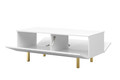 Coffee Table with Storage Scalia II 120, matt white, gold legs