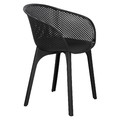 Set of 4 Chairs Dacun, in-/outdoor, black