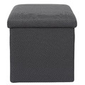 Folding Storage Pouffe Vels Atom, grey