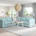 VIMLE Corner sofa, 4-seat, Saxemara light blue