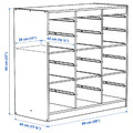 TROFAST Storage combination with shelves, room divider/white, 99x44x94 cm