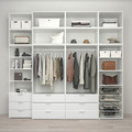 PLATSA Wardrobe with 11 doors+9 drawers, white/FONNES white, 280x57x261 cm