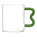 Glass Mug Borosilicate 350ml, green