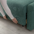DÅNHULT 3-seat sofa-bed, Kelinge grey-turquoise