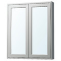 TÄNNFORSEN Mirror cabinet with doors, light grey, 80x15x95 cm