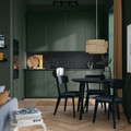 METOD High cabinet with cleaning interior, white/Havstorp deep green, 40x60x200 cm