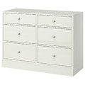 HAVSTA Chest of 6 drawers, white, 121x47x89 cm