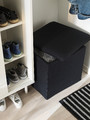 BOSNÄS Footstool with storage, Ransta black