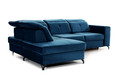 Corner Sofa-Bed Left Belavio L Dark Blue Monolith 77