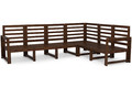 Outdoor Corner Furniture Set XXL MALTA, dark brown/grey