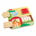 Fisher-Price Wooden Farm Animal Board Busy Activity Toy JCY33 12m+