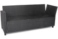 Garden Corner Sofa Set with Table, black