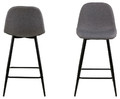 Bar Stool Wilma, light grey/black