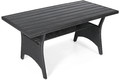 Garden Corner Sofa Set with Table, black
