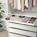 KOMPLEMENT Drawer mat, light grey patterned, 90x53 cm