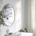 LINDBYN Mirror, gold-colour, 50 cm