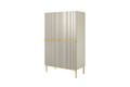 High Cabinet Sideboard Nicole, cashmere, gold legs