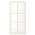BODBYN Glass door, off-white, 40x80 cm
