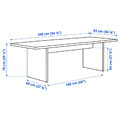 BERGSHYTTAN / BERGSHYTTAN Table and 2 benches, tinted effect birch veneer/tinted effect birch veneer, 240x93 cm