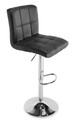 Bar Stool, faux leather, black/chrome