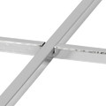 Coffee Table Cross, round, glass/chrome