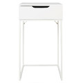 Nightstand Bedside Table Dressing Table with Mirror Leyla, white