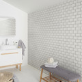 GoodHome Vinyl Wallpaper on Fleece Yvias, white