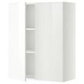METOD Wall cabinet with shelves/2 doors, white/Ringhult white, 80x100 cm