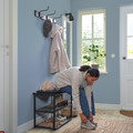 NIPÅSEN Bench with shoe storage, black, 79x35x52 cm