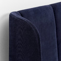 TUFJORD Upholstered bed frame, Tallmyra black-blue/Luröy, Standard King