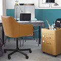 TOSSBERG / MALSKÄR Swivel chair, Grann light brown/black