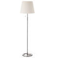 NYFORS Floor lamp, nickel-plated white