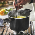 HEMLAGAD Pot with lid, non-stick coating black, 3 l