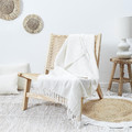 Blanket Throw Waffle, white