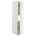 METOD High cab f fridge/freezer w 2 doors, white/Aspudden light grey, 60x60x220 cm