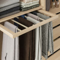 KOMPLEMENT Pull-out trouser hanger, white stained oak effect, 75x58 cm