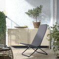 VIGGSÖ Lounge chair, outdoor, foldable dark grey