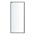 GoodHome Shower Panel Wall Ezili 100 cm, black/transparent