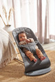 BABYBJÖRN Bliss Woven Baby Rocker, Petal quilt Anthracite, grey frame