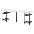 LAGKAPTEN / SPÄND Desk, white/black, 200x60 cm