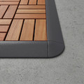 RUNNEN Corner strip, outdoor floor decking, dark grey
