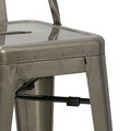 Bar Stool Paris Back Short 66cm, metalic