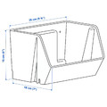 FODERTRÅG Organiser for desk/wall, bright yellow, 25x18x15 cm
