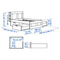 BRIMNES Bed frame w storage and headboard, white, Leirsund, 180x200 cm