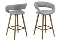 Bar Stool Grace, low, light grey