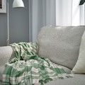BISKOPSMÖSSA Throw, green/off-white, 130x170 cm
