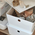 KUGGIS Box with lid, white, 26x35x15 cm