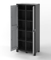 Outdoor/Workshop High Cabinet Multispace, black-grey